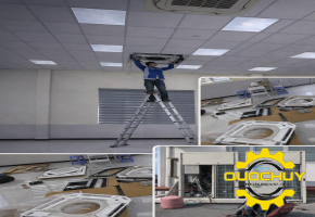THỰC TẾ THI CÔNG HỆ THỐNG MÁY LẠNH ÂM TRẦN - TẠI CÔNG TY CHC – PHÚ MỸ